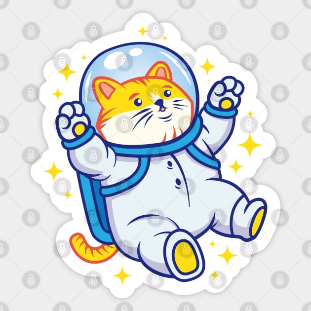 Astro-Cat Sticker by LAckas